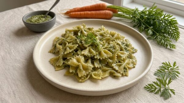Pesto di foglie di carote