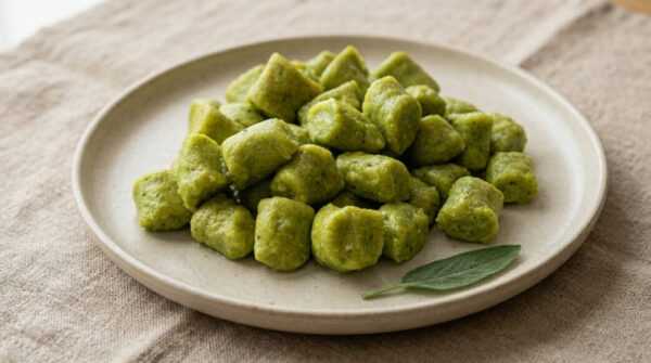 Gnocchi vegani ai broccoli con farina di ceci