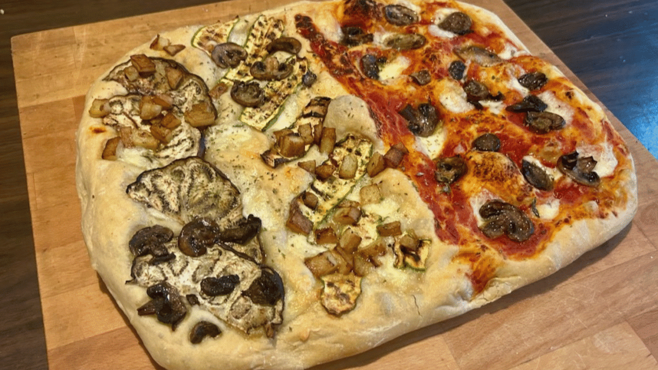 Pizza in teglia a lunga lievitazione – la ricetta passo passo