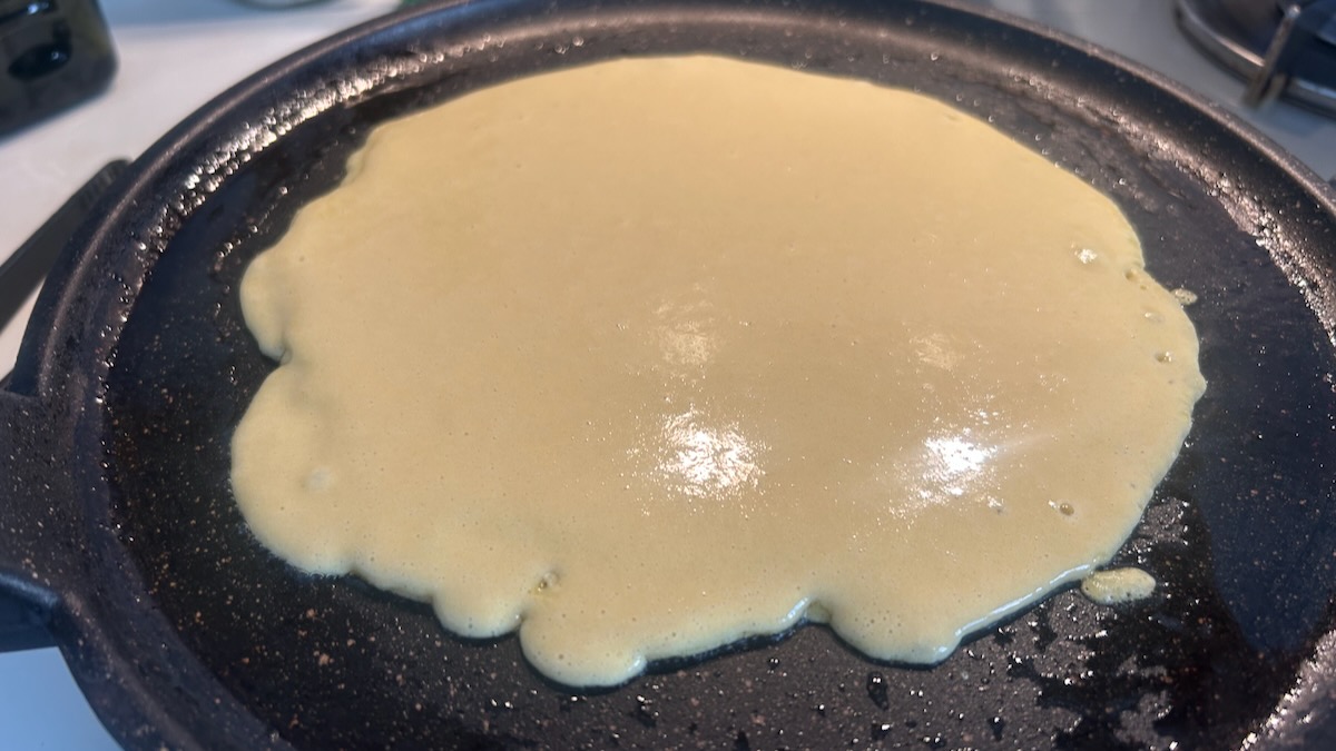 cottura piadina di ceci senza glutine