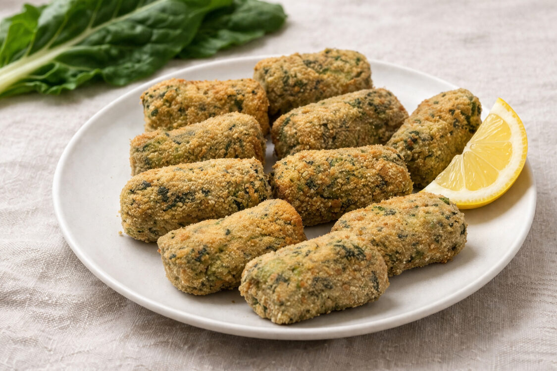 Crocchette di bietole friggitrice ad aria vegane