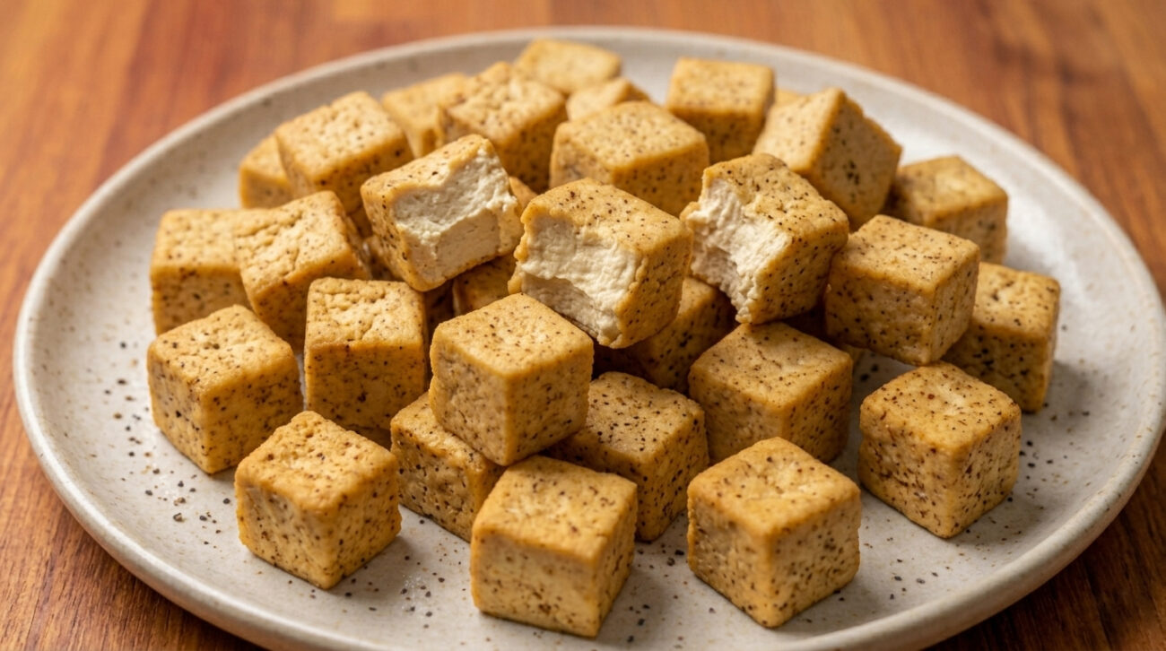 Tofu croccante alle spezie in friggitrice ad aria