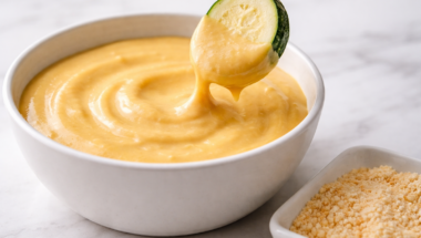 Uovo di ceci pronto, consistenza liscia e gialla