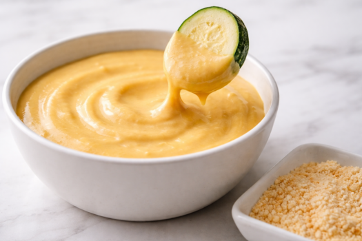 Uovo di ceci pronto, consistenza liscia e gialla