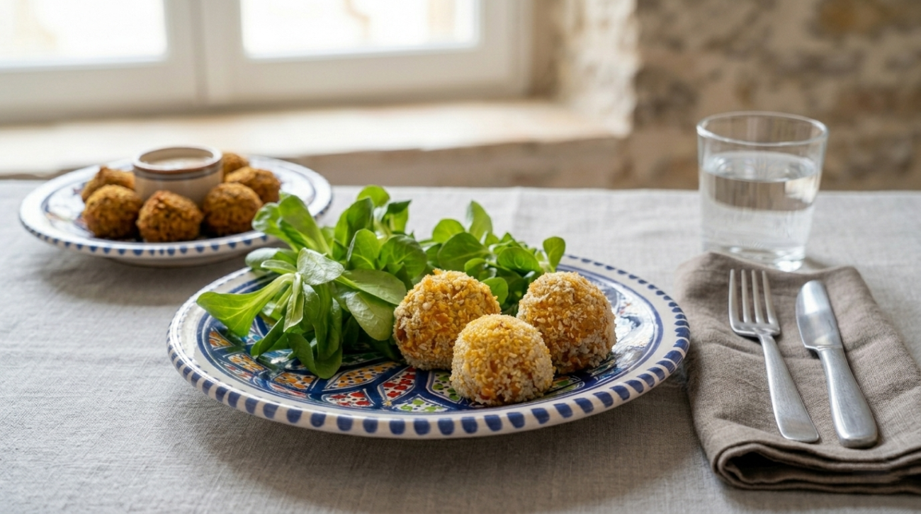 Polpette vegane di fagioli borlotti in friggitrice ad aria