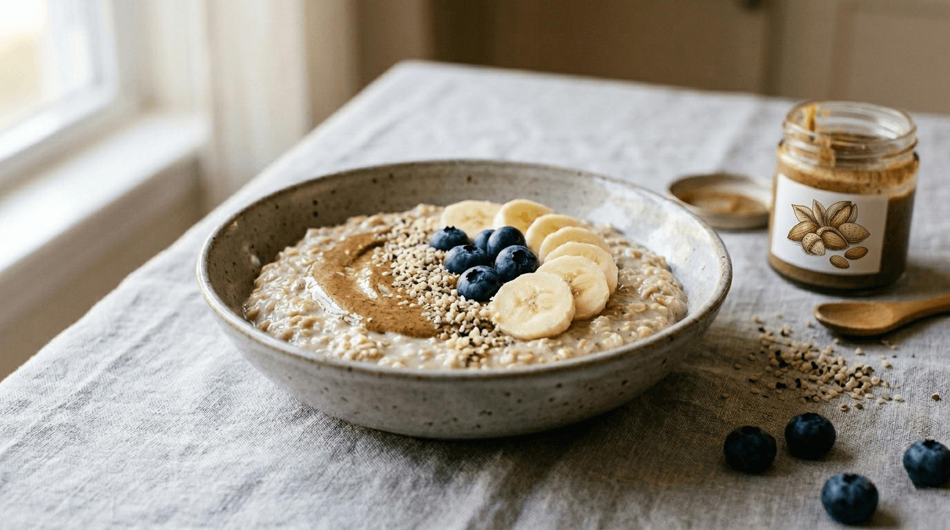 Porridge vegano proteico