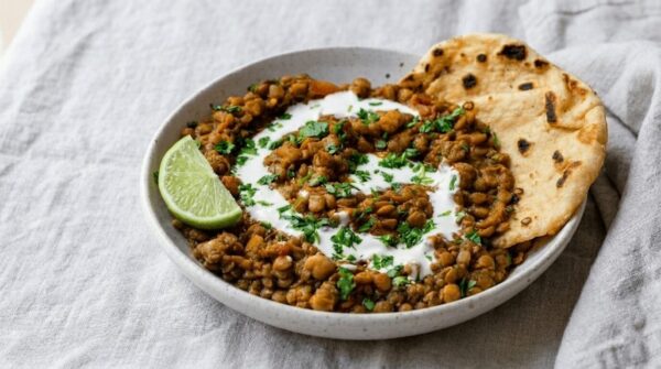 Curry di lenticchie vegano senza latte di cocco
