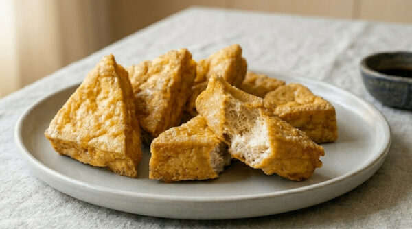 Tofu croccante al bicarbonato in friggitrice ad aria