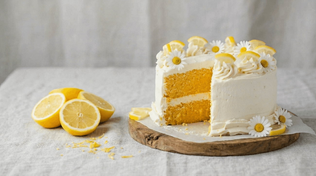 Torta al limone senza uova vegana