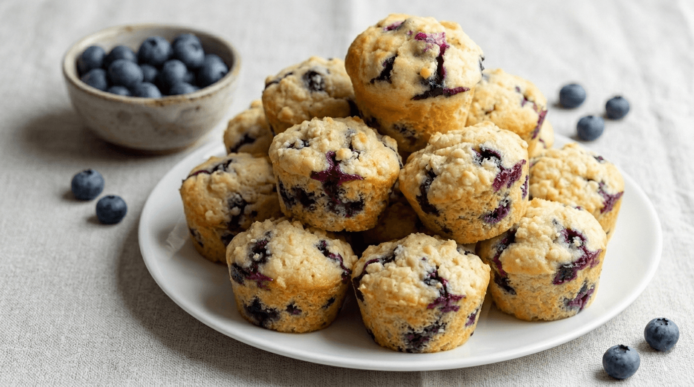 muffin vegani ai mirtilli appena sfornati