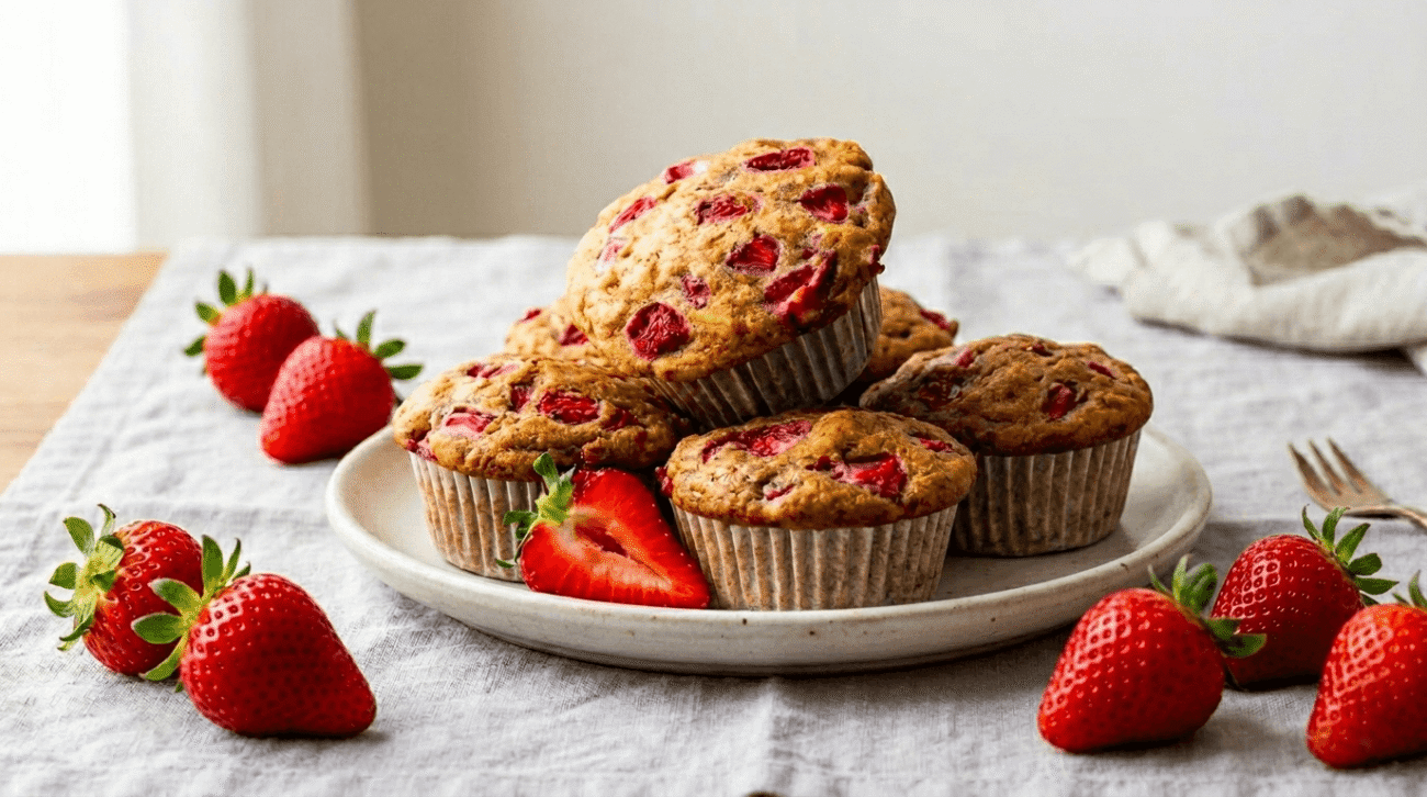 Muffin vegani alle fragole soffici, semplici e buoni
