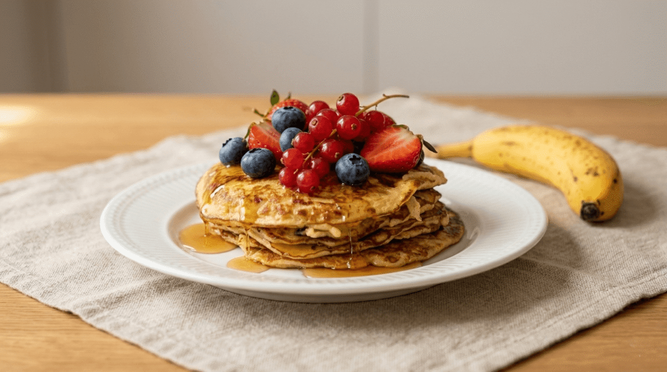 Pancake di banana senza uova: veloci e vegani