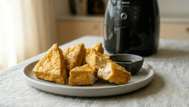 tofu croccante al bicarbonato in friggitrice ad aria
