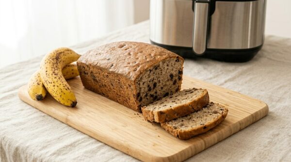 Plumcake vegano alla banana con acquafaba in friggitrice ad aria