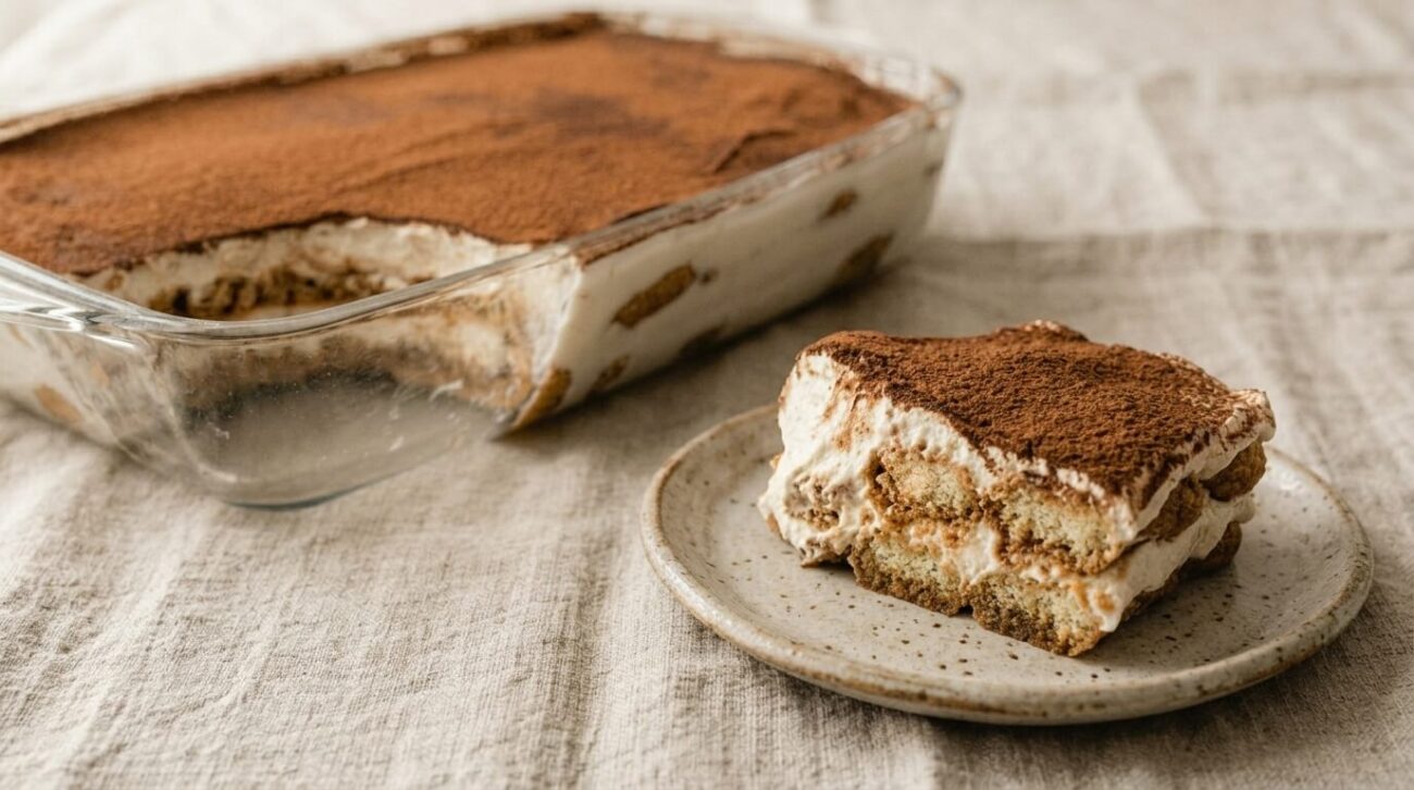Tiramisù vegano: cremoso, senza anacardi e senza uova