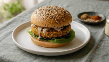 burger di lenticchie rosse vegani speziati