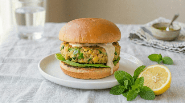 burger vegani di ceci e zucchine