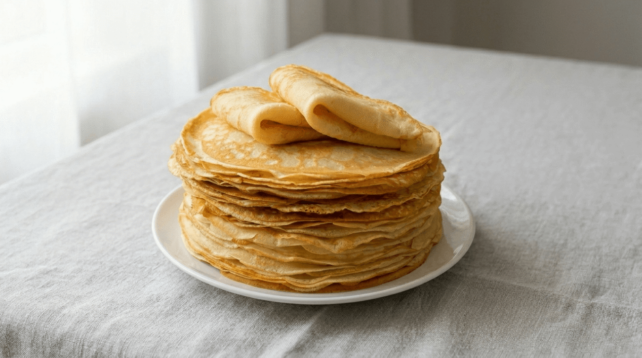 Crêpe vegane senza uova, dolci o salate