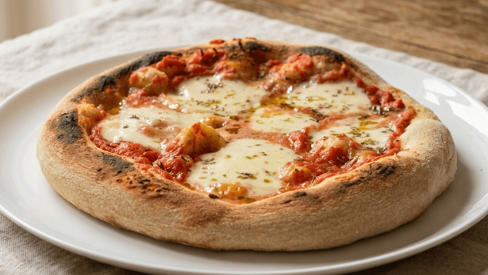 mozzarella per pizza vegana fatta in casa con acquafaba e anacardi