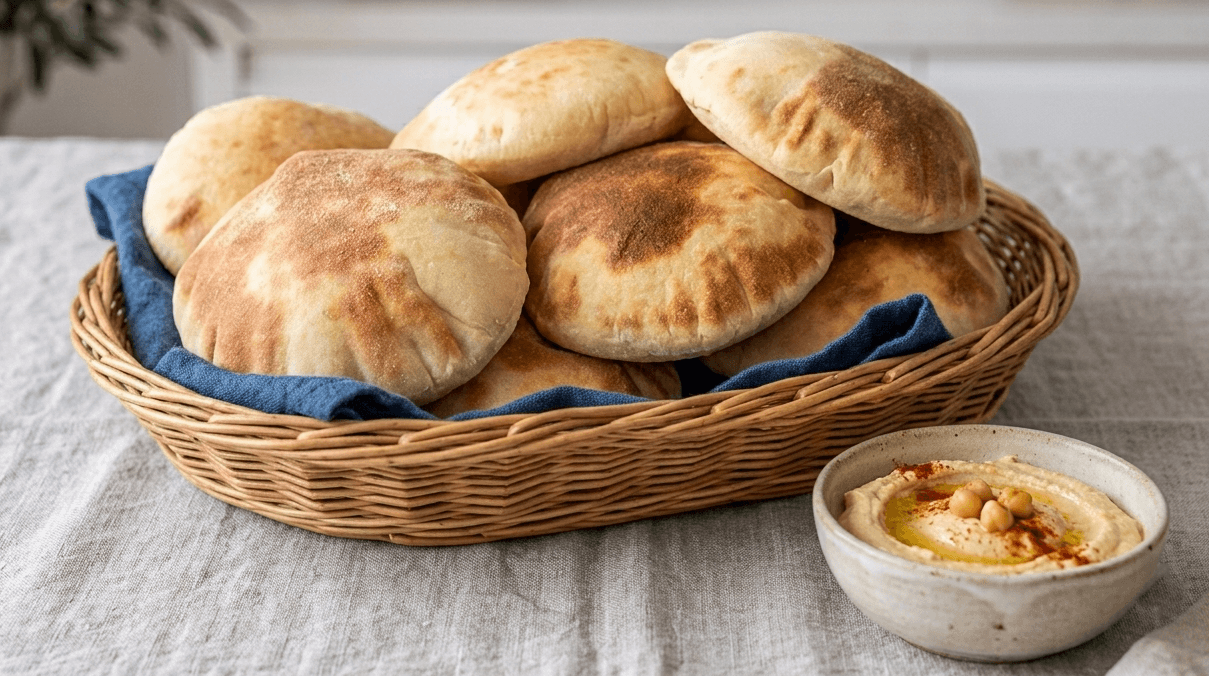pane pita fatto in casa pronto da farcire