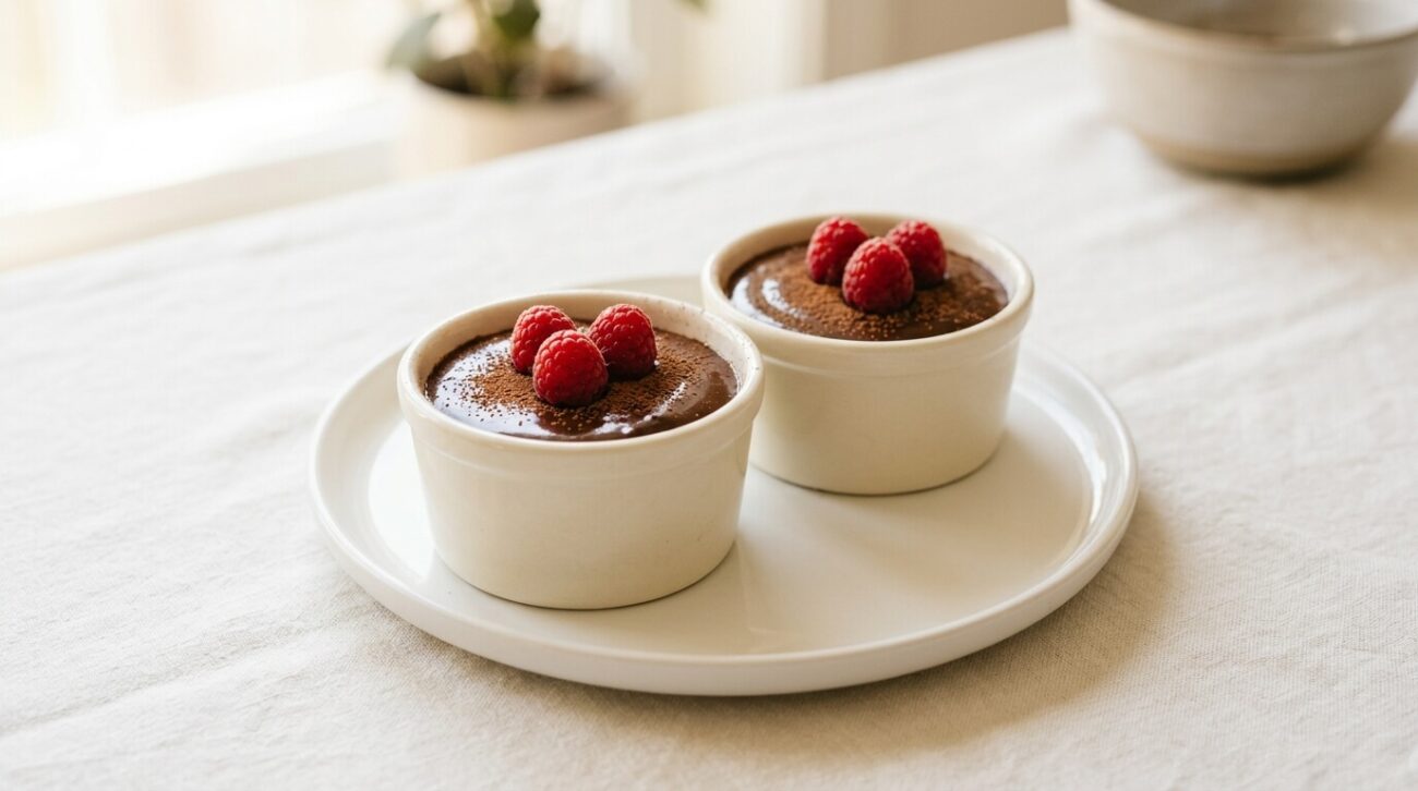 Budino vegano al cioccolato senza glutine