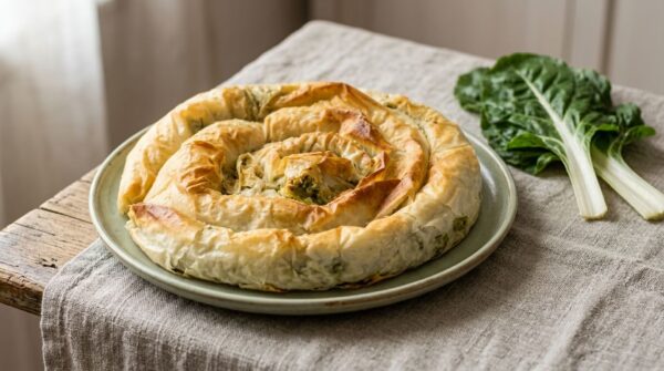 Torta di pasta fillo con bietole e ricotta – tipo Spanakopita