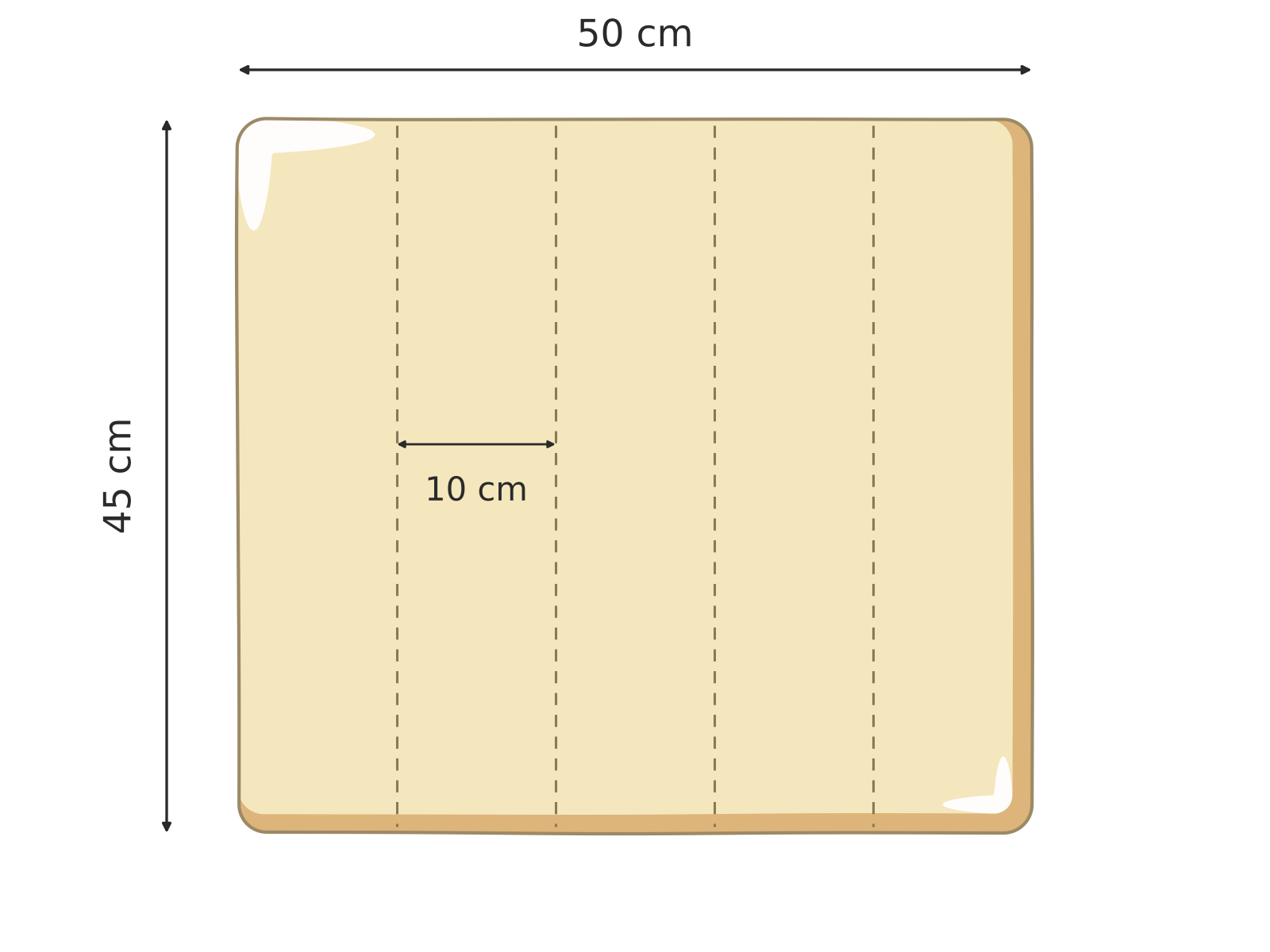Taglia a strisce larghe 10 cm